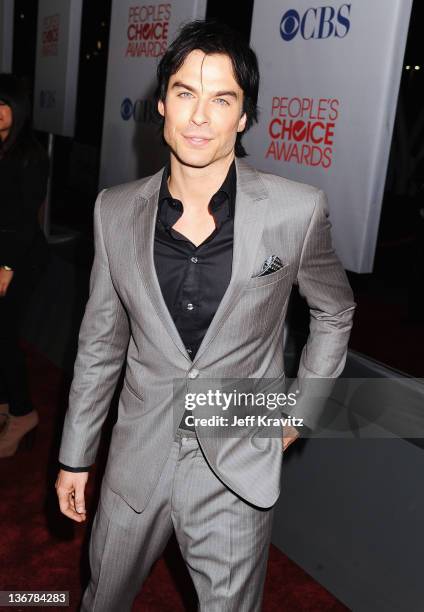 Actor Ian Somerholder arrives at the 2012 People's Choice Awards at Nokia Theatre L.A. Live on January 11, 2012 in Los Angeles, California.