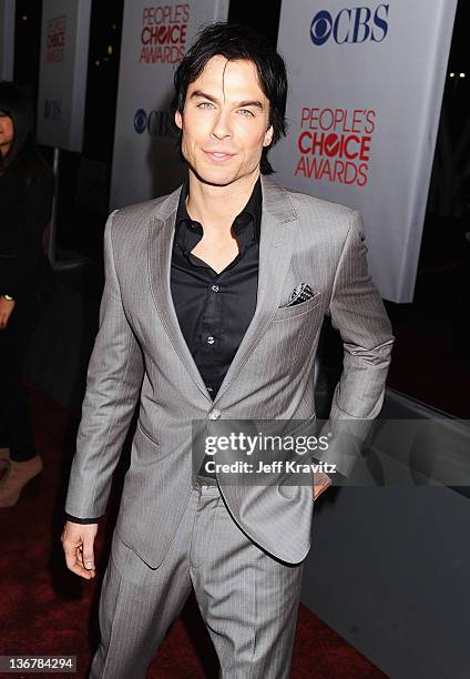 Actor Ian Somerholder arrives at the 2012 People's Choice Awards at Nokia Theatre L.A. Live on January 11, 2012 in Los Angeles, California.