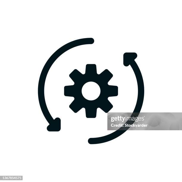 work up solid icon - engine control unit stock illustrations