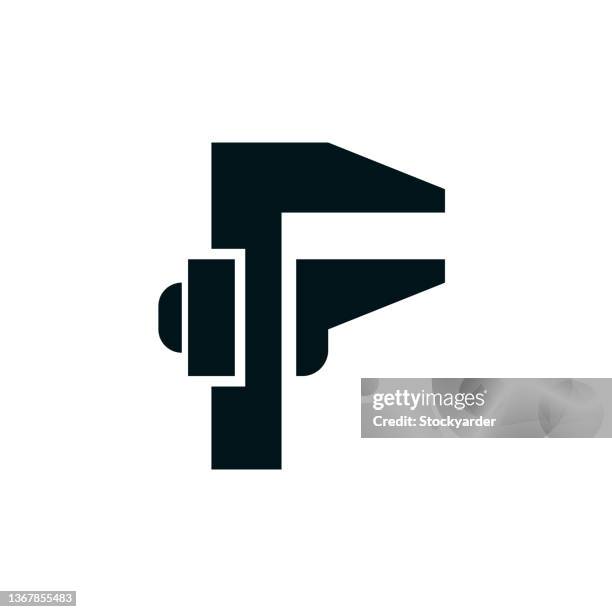 precision measurement solid icon - space engineer stock illustrations