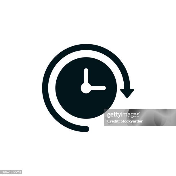 stockillustraties, clipart, cartoons en iconen met working hours solid icon - vaste stof