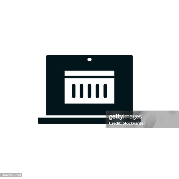 browser support solid icon - web designer white background stock illustrations