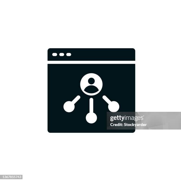 organization chart solid icon - hard choice stock illustrations