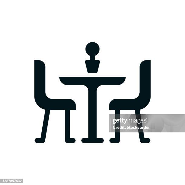 date solid icon - first date dinner stock illustrations