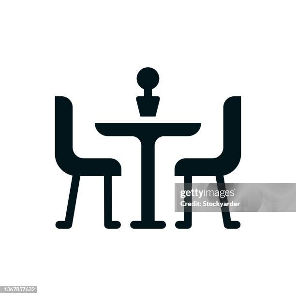 date solid icon - cafe interior stock illustrations