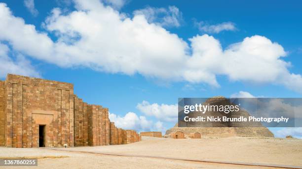 step pyramid of zoser in saqqara, egypt. - saqqara stock pictures, royalty-free photos & images