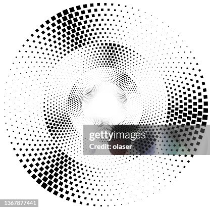 Four phase disk pattern of checked radially sized squares Four phase disk pattern of checked radially sized squares