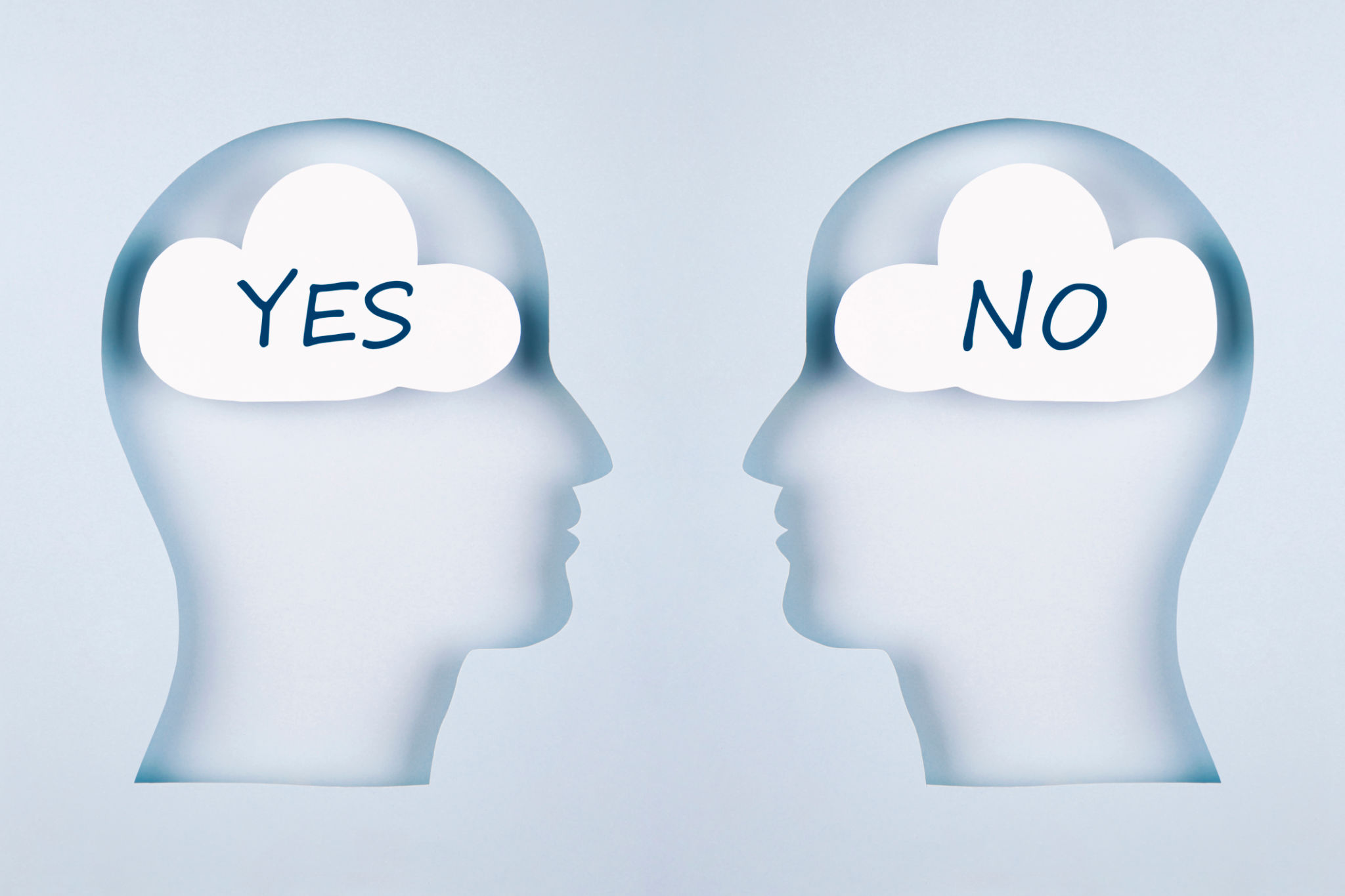 Word Yes and No in bubble Word Yes and No in bubble
