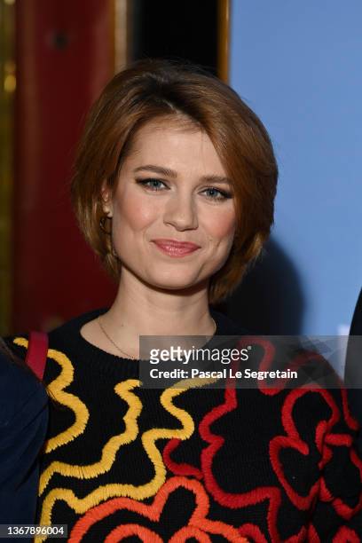 Alice Dufour attends the "Super Heros Malgre Lui" Premiere At Le Grand Rex on January 31, 2022 in Paris, France.