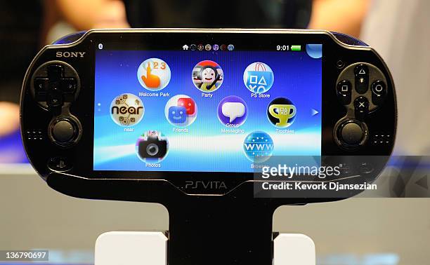 Sony PS Vita is on display at the Sony booth during the 2012 International Consumer Electronics Show at the Las Vegas Convention Center on January...