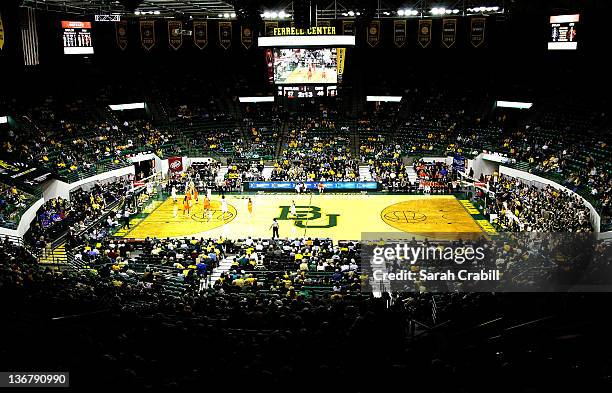 Ferrell Center during a game between the Baylor Bears and the Oklahoma State Cowgirls on January 11, 2012 in Waco, Texas. The Baylor Bears defeated...