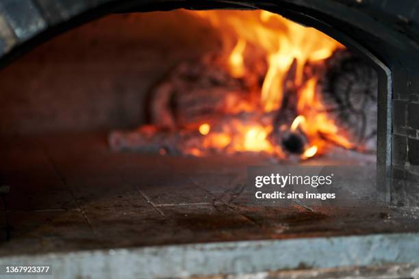 traditional wood oven for cooking pizza. - pizzaugn bildbanksfoton och bilder