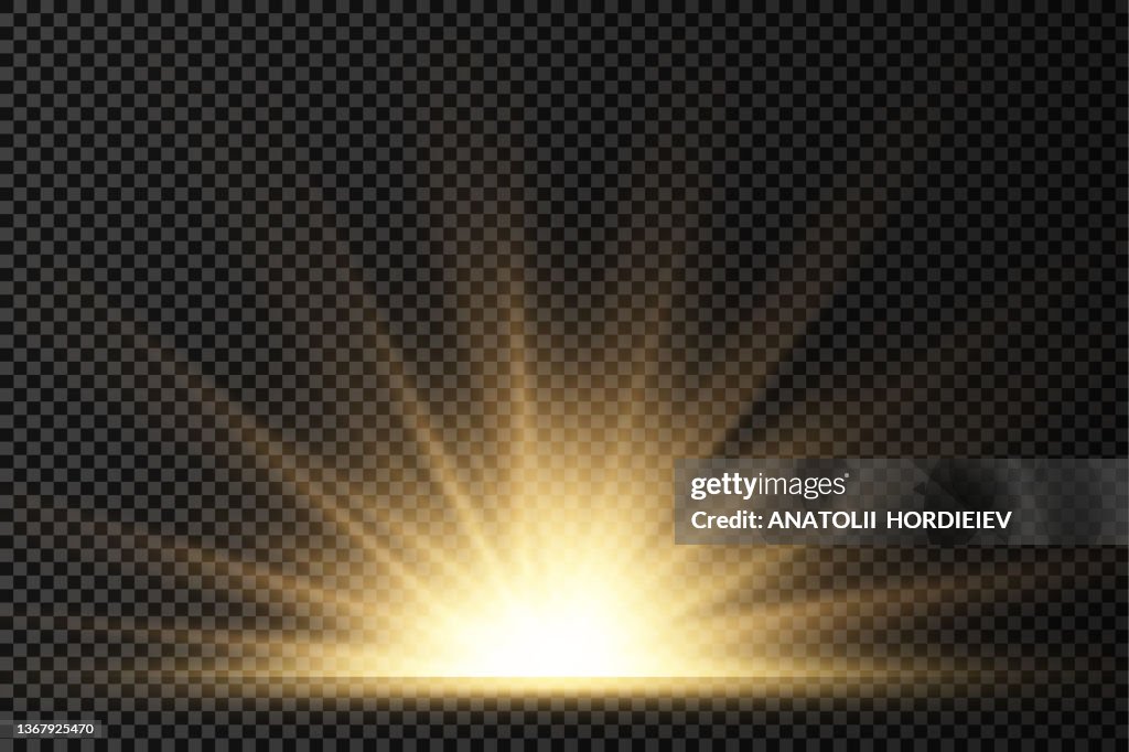 Yellow Star Exploding Star Explosion Yellow Glow Lights Sun Rays High-Res Vector Graphic ...