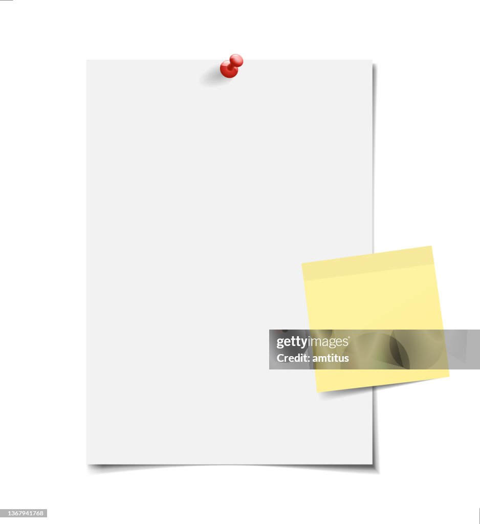 Small Note White Paper Notes On White Paper High-Res Vector Graphic - Getty Images