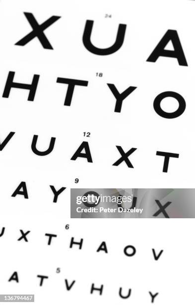 Eye Test Letters Paper Eye Chart Letters Photos and Premium High Res Pictures - Getty Images