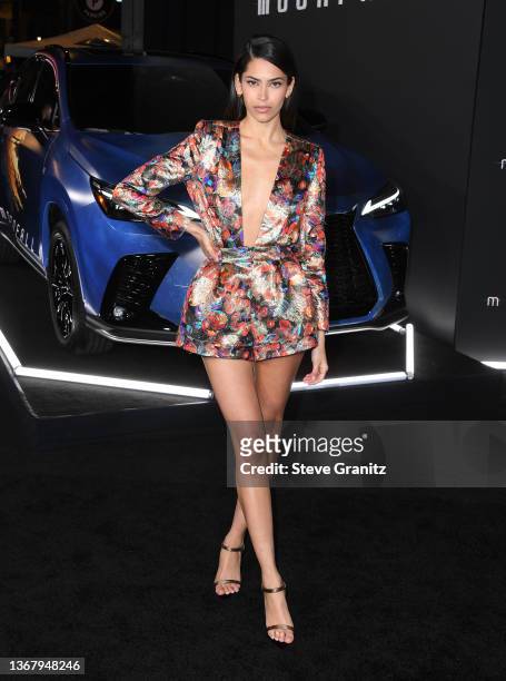 Juliana Herzarrives at the Los Angeles Premiere Of "Moonfall" at TCL Chinese Theatre on January 31, 2022 in Hollywood, California.