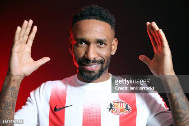 Jermain Defoe pictured at The Academy of Light after signing for Sunderland for the second spell on January 31, 2022 in Sunderland, England.