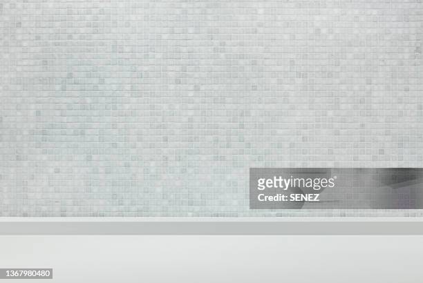 mosaic tile pattern texture - domestic bathroom stock pictures, royalty-free photos & images