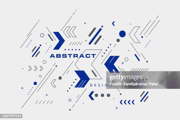 bildbanksillustrationer, clip art samt tecknat material och ikoner med abstract arrow template - digital devices beside each other