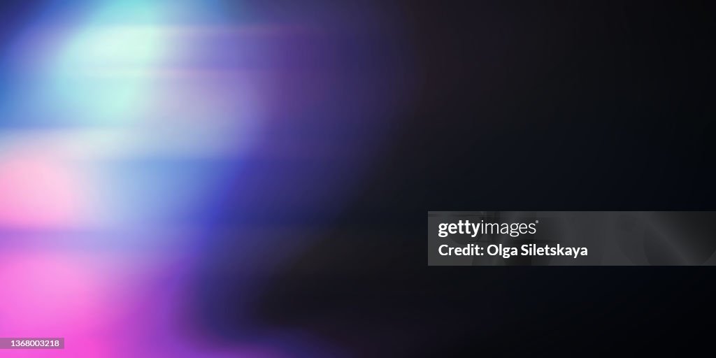 Film glare on black background