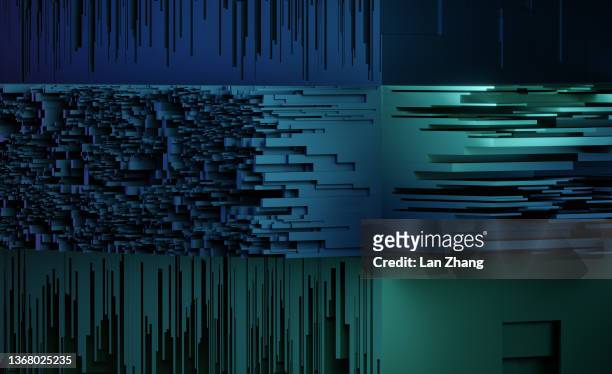 abstract geometric background with cubes - building block infographic stock pictures, royalty-free photos & images
