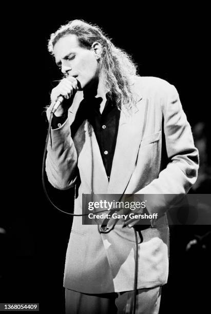 American Pop singer Michael Bolton performs onstage at the Jones Beach Theater, Wantagh, New York, August 27, 1991.