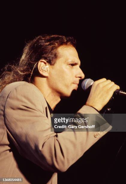 American Pop singer Michael Bolton performs onstage at the Jones Beach Theater, Wantagh, New York, August 27, 1991.
