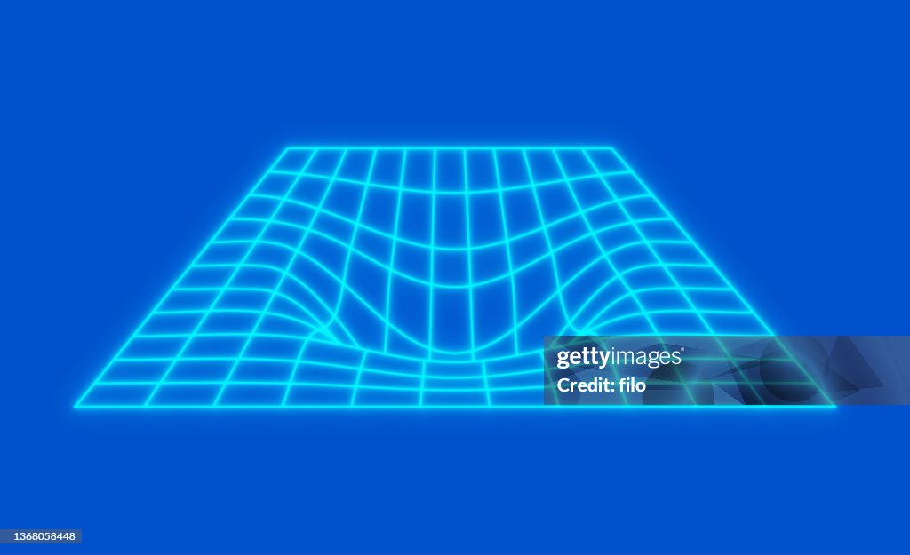 Blueprint Grid Gravity Depth Field