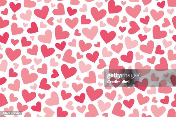 illustrazioni stock, clip art, cartoni animati e icone di tendenza di motivo senza cuciture con cuori - simbolo-di-cuore