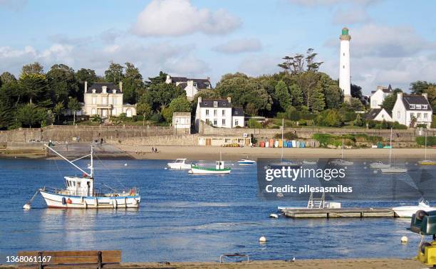 península de quiberon en la desembocadura del, morbihan, francia - quiberon fotografías e imágenes de stock