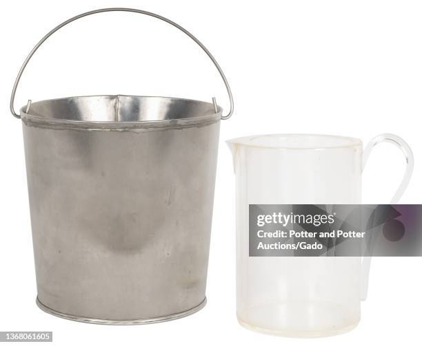 Himber Pitcher and Pail Trick, New York: Richard Himber/Gimacs Unlimited, ca Milk poured into a pail vanishes; the pail has no bottom, The pail is...