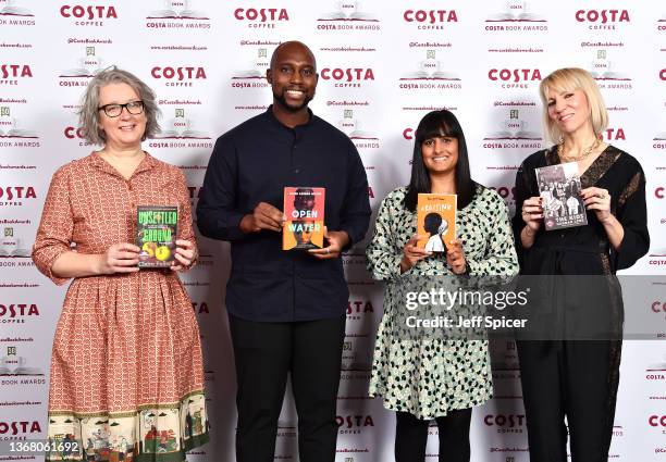 Costa Book of the Year nominees, Caleb Azumah Nelson, Claire Fuller, Hannah Lowe and Manjeet Mann, during the Costa Book Awards 2021at Pan Pacific on...