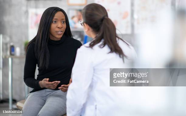 woman at a check-up - gynecologist bildbanksfoton och bilder