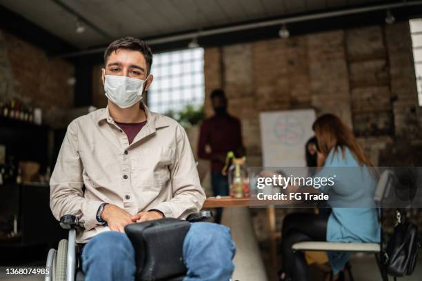 Face Mask Disability 108 Disability Inclusion Workplace Mask Stock Photos, High-Res Pictures ...