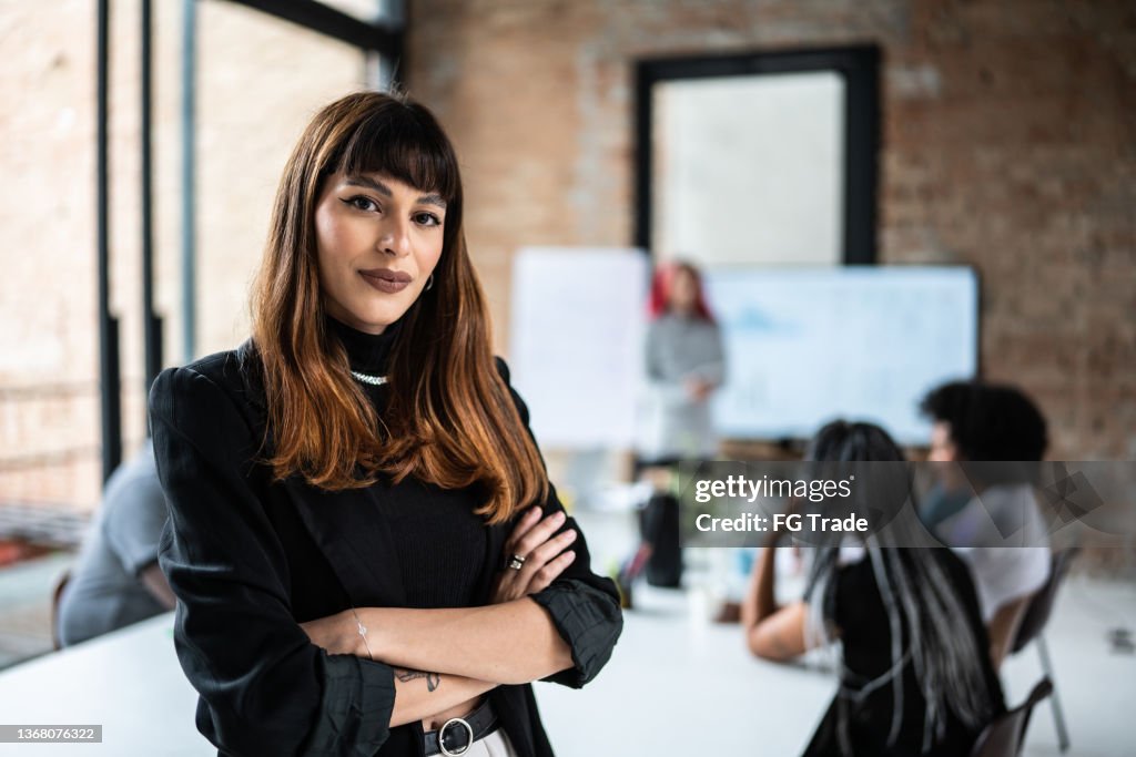 Portrait of a confident businesswoman in an office