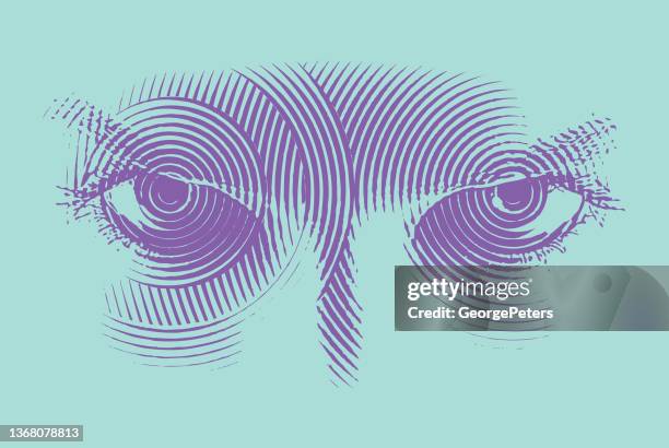 angry eyes - magic eye stock illustrations