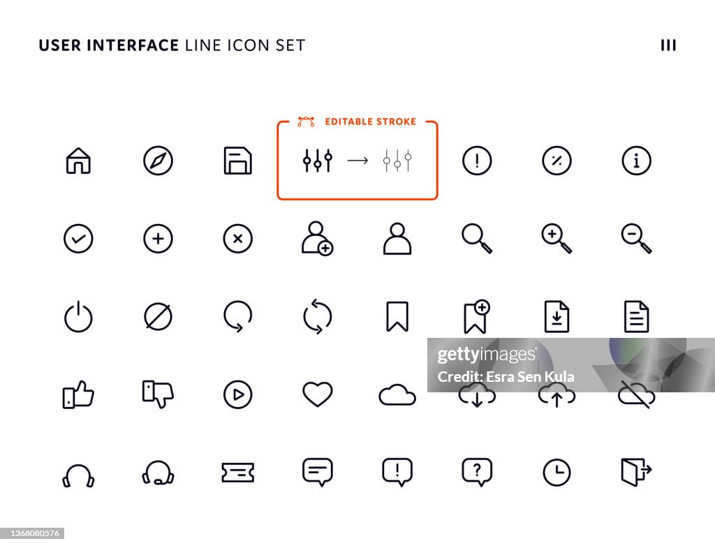 Interfaz de usuario Simple Line Icon Set III