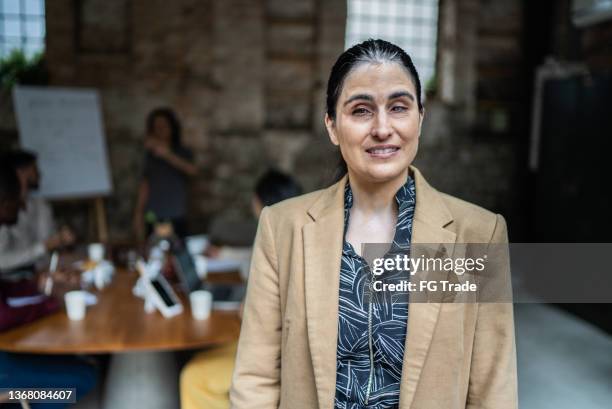 portrait of a visually impaired businesswoman in an office - blind stock pictures, royalty-free photos & images