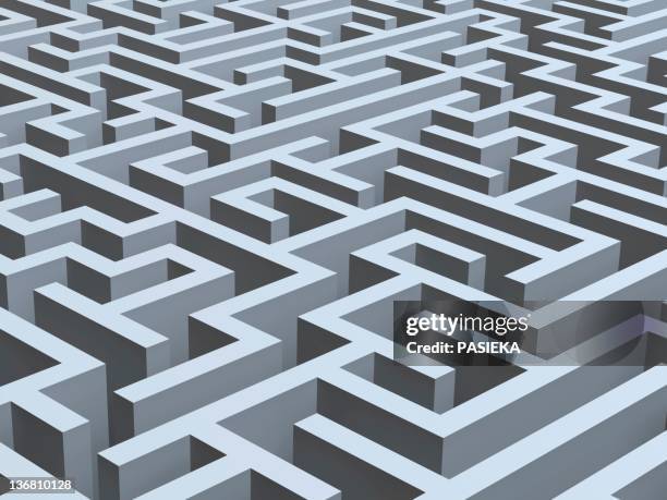 maze, artwork - labyrinth stock illustrations