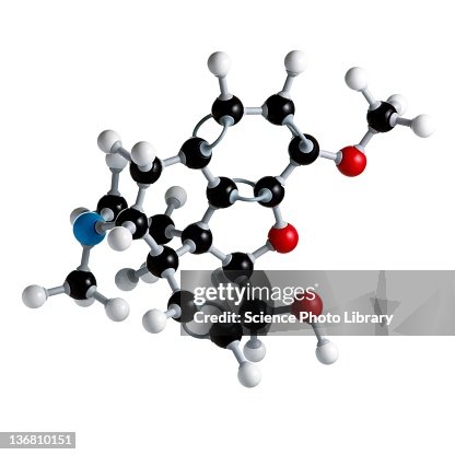 Codeine drug molecule Codeine drug molecule