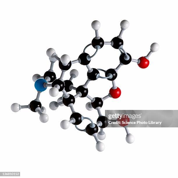 morphine drug molecule - opioids stock illustrations