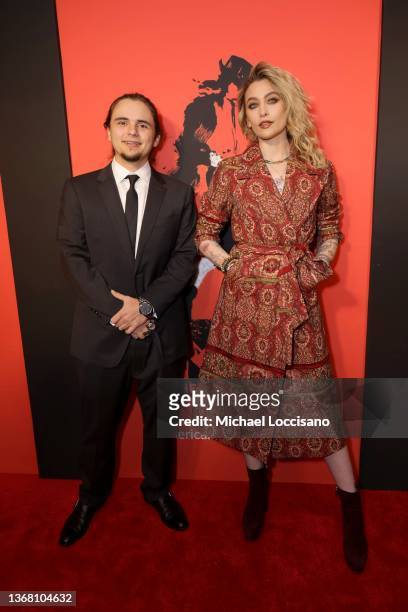Prince Jackson and Paris Jackson attend "MJ" The Michael Jackson Musical Opening Night at Neil Simon Theatre on February 01, 2022 in New York City.