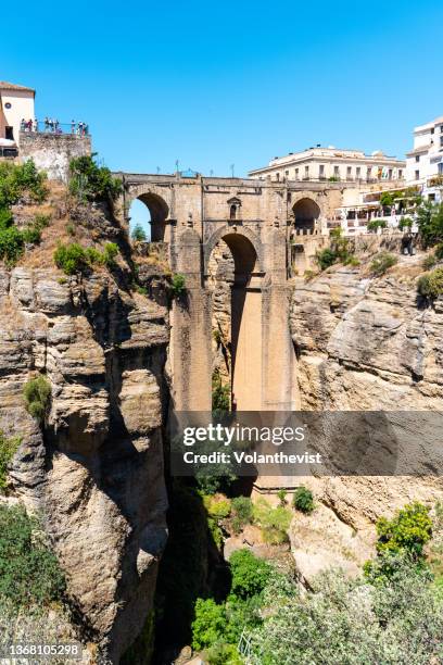 ronda landscape monument view - ronda fotografías e imágenes de stock