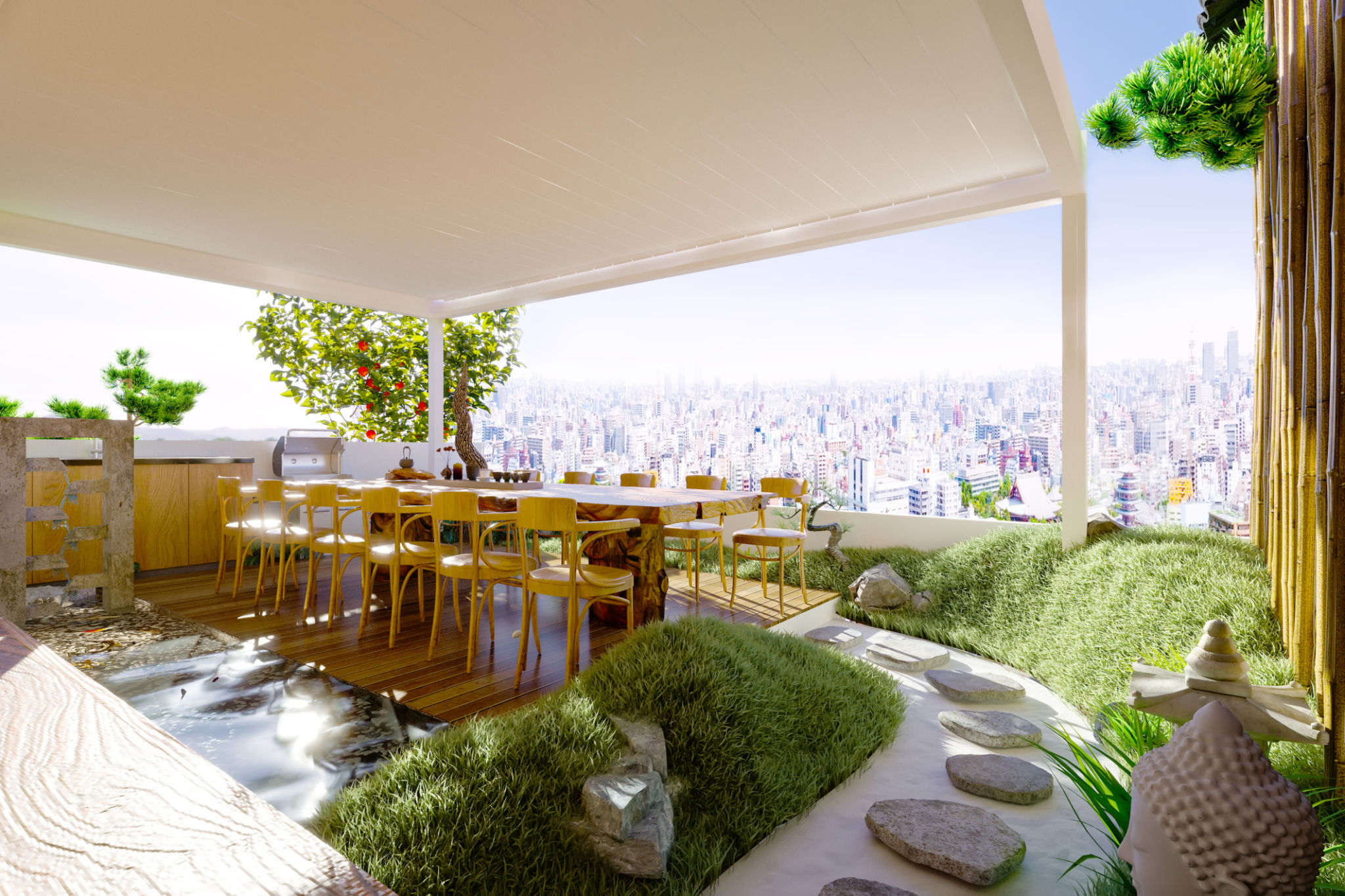 pyramid terrace design