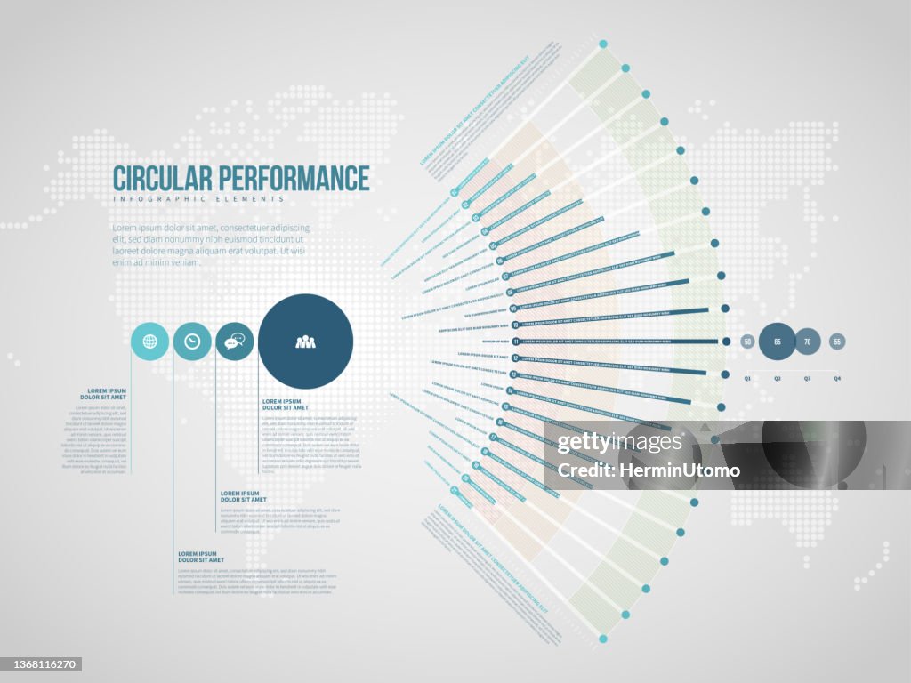 Objective Performance Data Circular Graph Circular Performance Infographic High-Res Vector Graphic - Getty Images