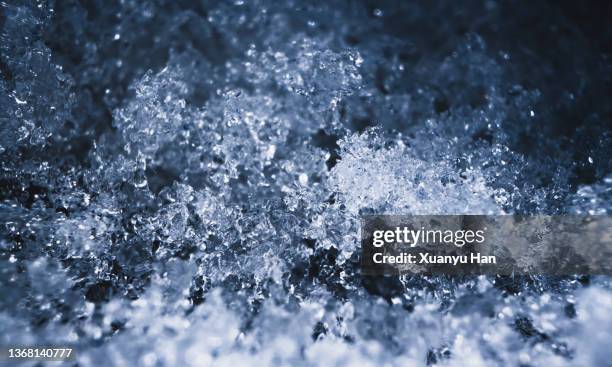 close up of  ice - ghiaccio tritato foto e immagini stock