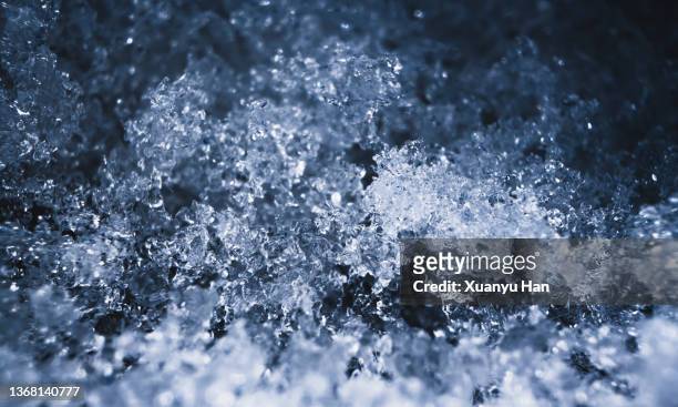 close up of  ice - crushed ice stockfoto's en -beelden
