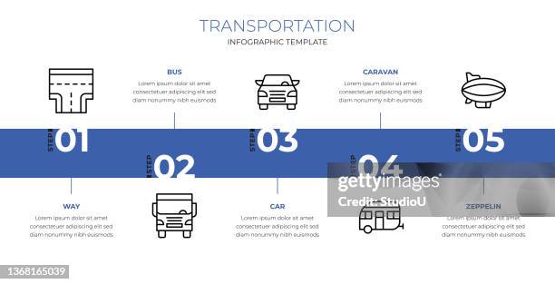 transportation infographic template - road infographic stock illustrations