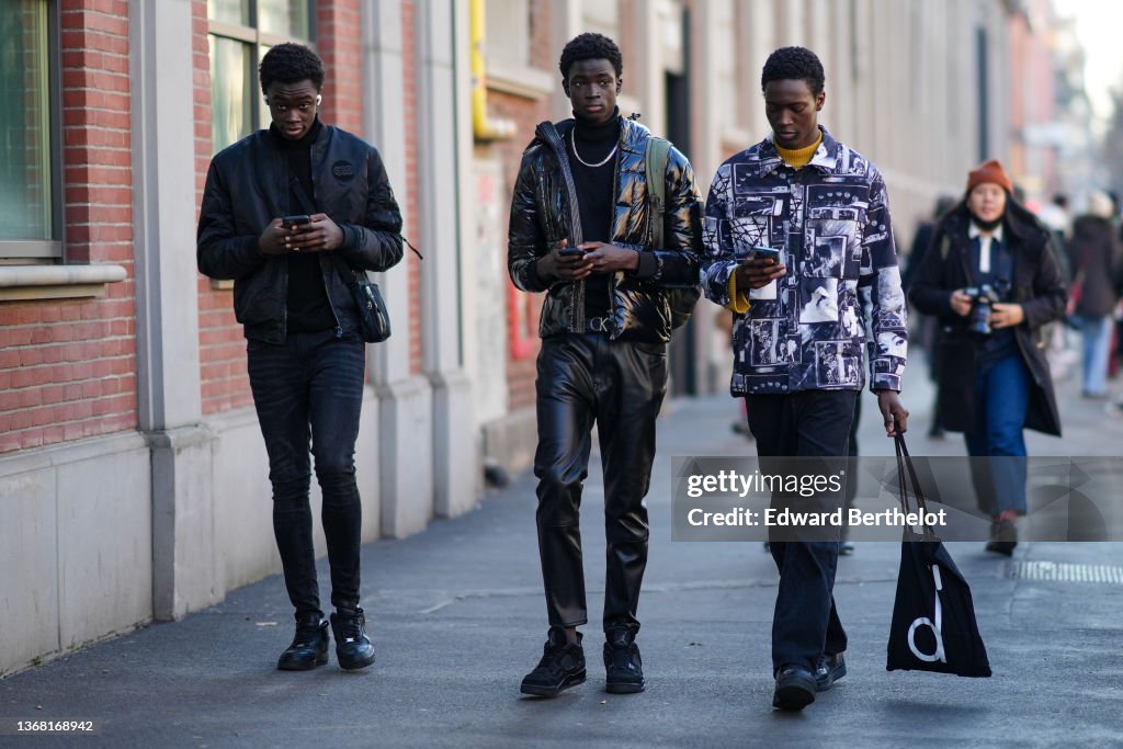 Street Style - Day 2 - Milan Men's Fashion Week - Fall/Winter 2022/2023
