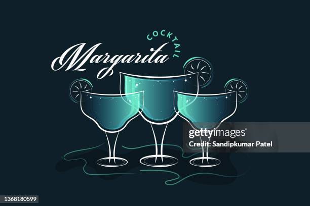 stockillustraties, clipart, cartoons en iconen met cocktail glasses minimal vector illustration. - new cherry